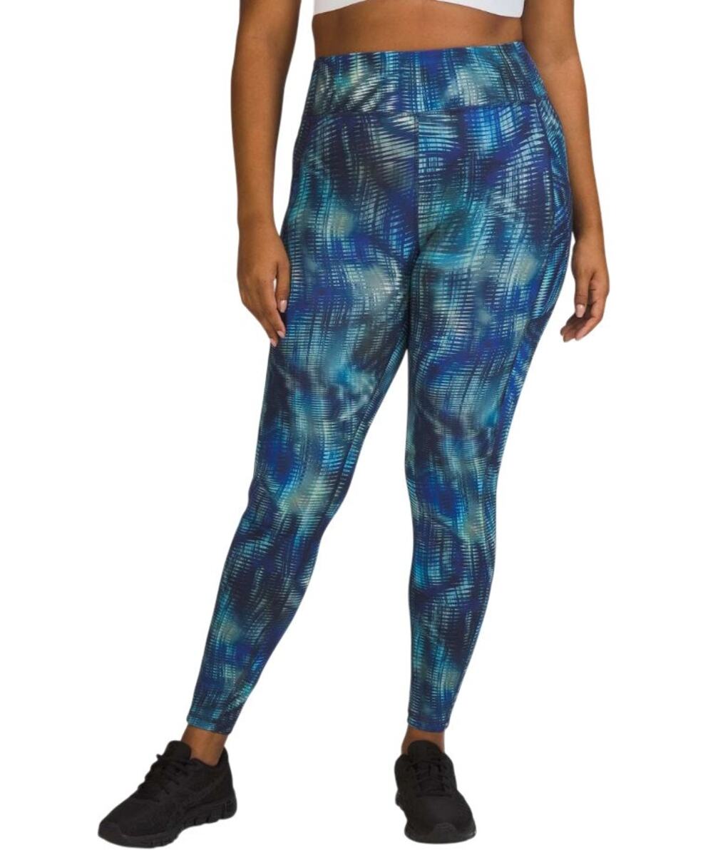 Lululemon Blue Shapeshifter Multi Invigorate Foil High Rise Tight Pants 28"